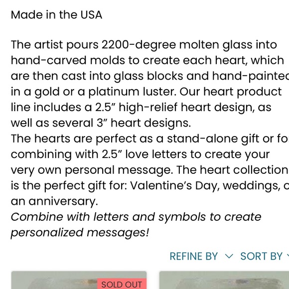 USA artist made molten glass blocks 22K gold raised painted design - Picture 5 of 6